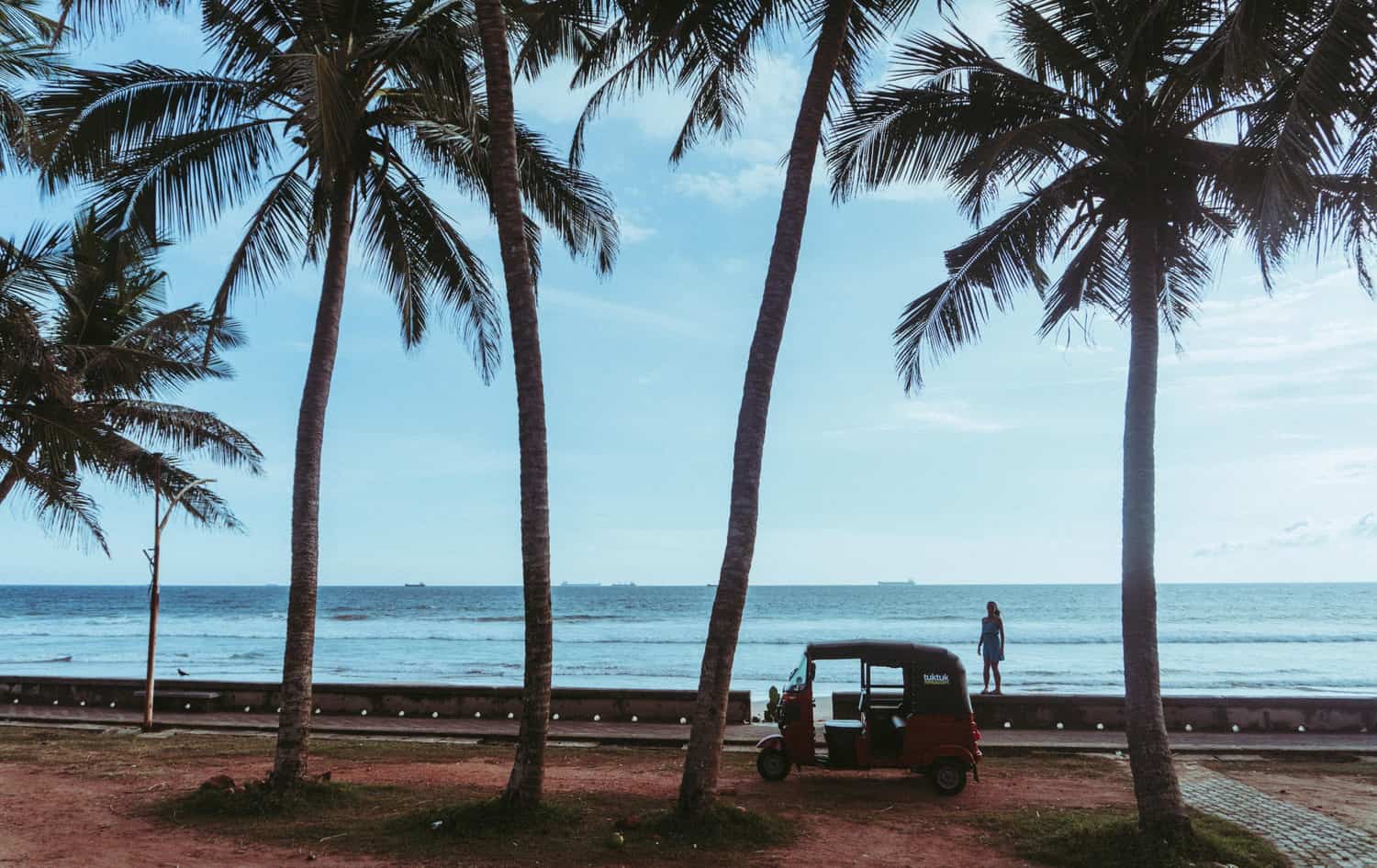 Beach views from the Tuk Tuk we rented in Sri Lanka